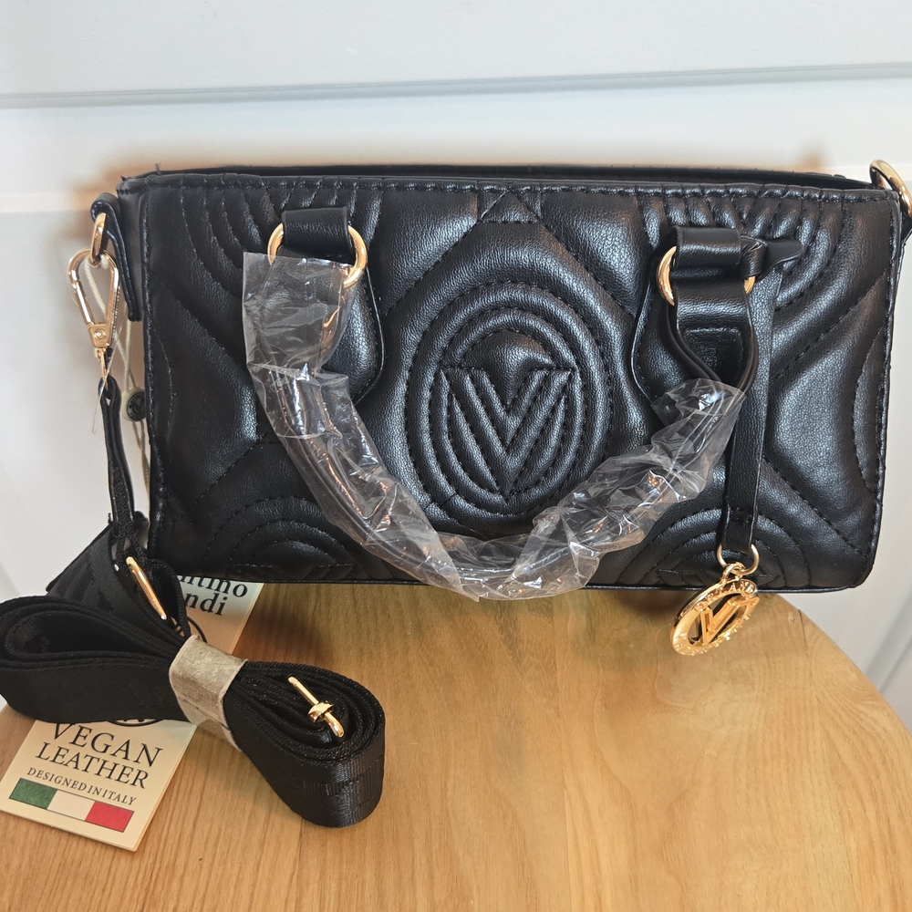 Valentino Orlandi Black Vegan Leather Mini Bag - Picture 3 of 3